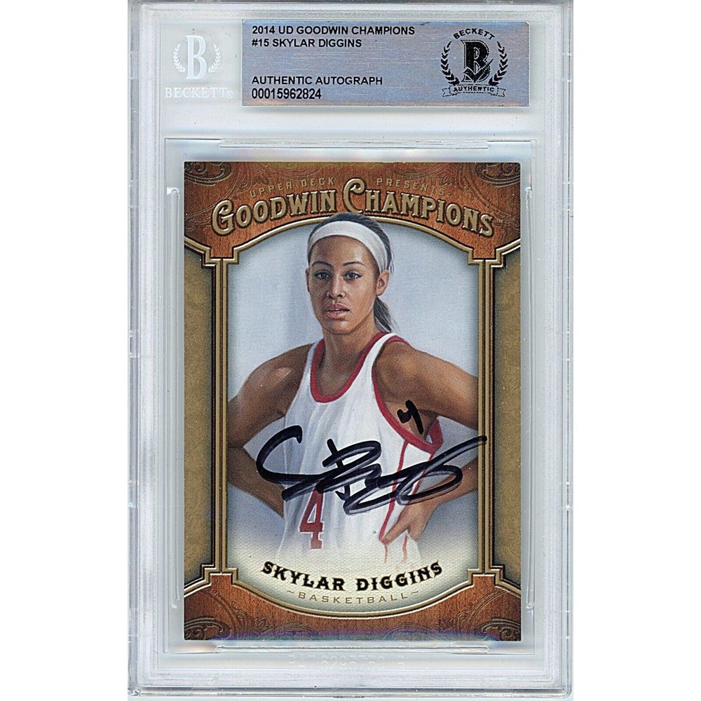 Skylar Diggins Autographed Phoenix Mercury 2014 Goodwin Champions Card Beckett